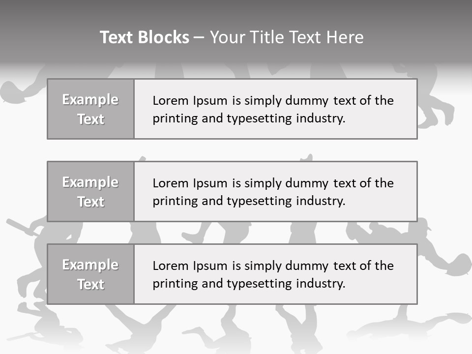 Baseball Silhouettes And Reflections Stock Vector Illustration: PowerPoint Template
