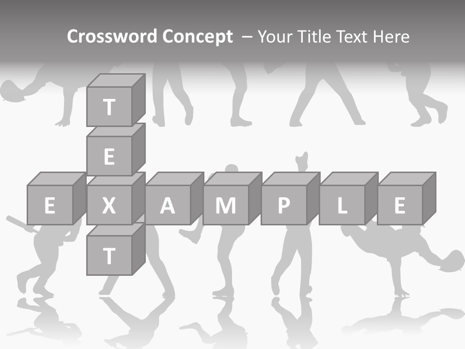 Baseball Silhouettes And Reflections Stock Vector Illustration: PowerPoint Template