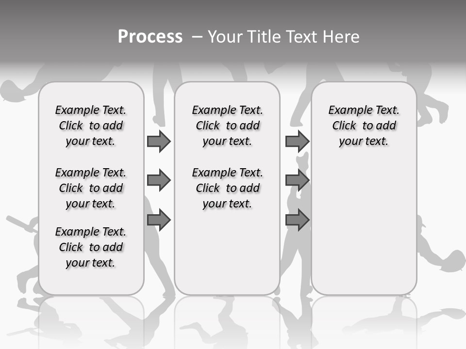 Baseball Silhouettes And Reflections Stock Vector Illustration: PowerPoint Template
