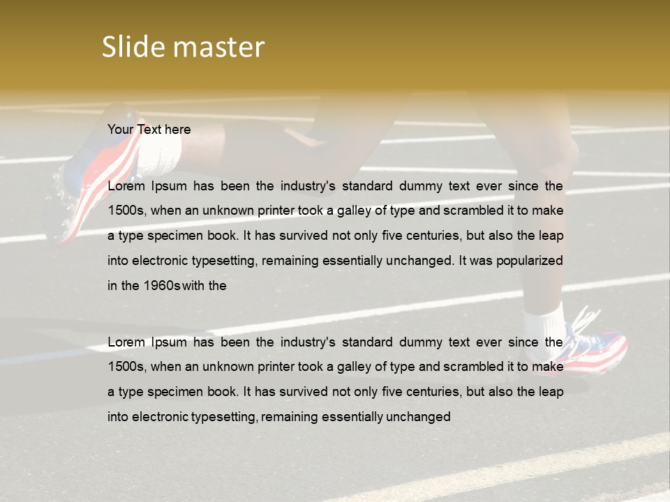 Athlete Racing PowerPoint Template