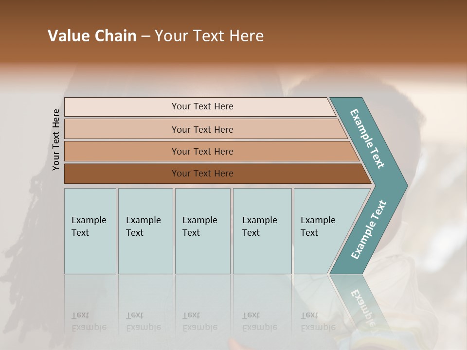 Blue Grunge Background With Dripping Blood PowerPoint Template