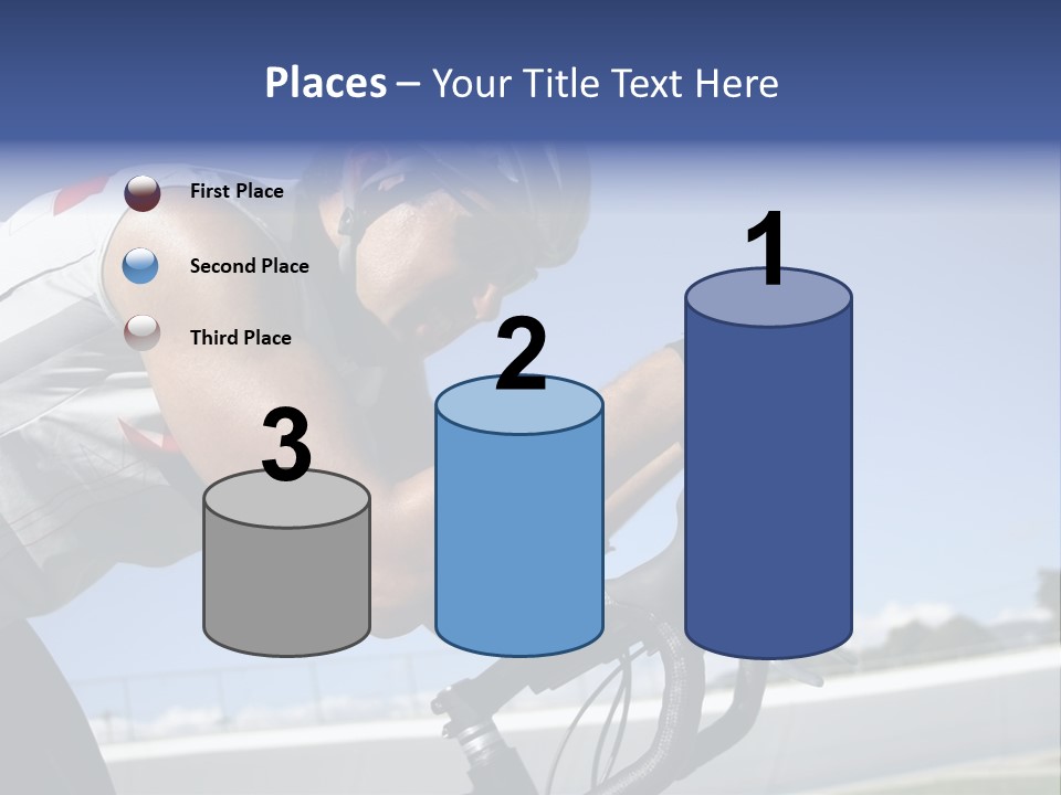 Cyclist On Velodrome PowerPoint Template