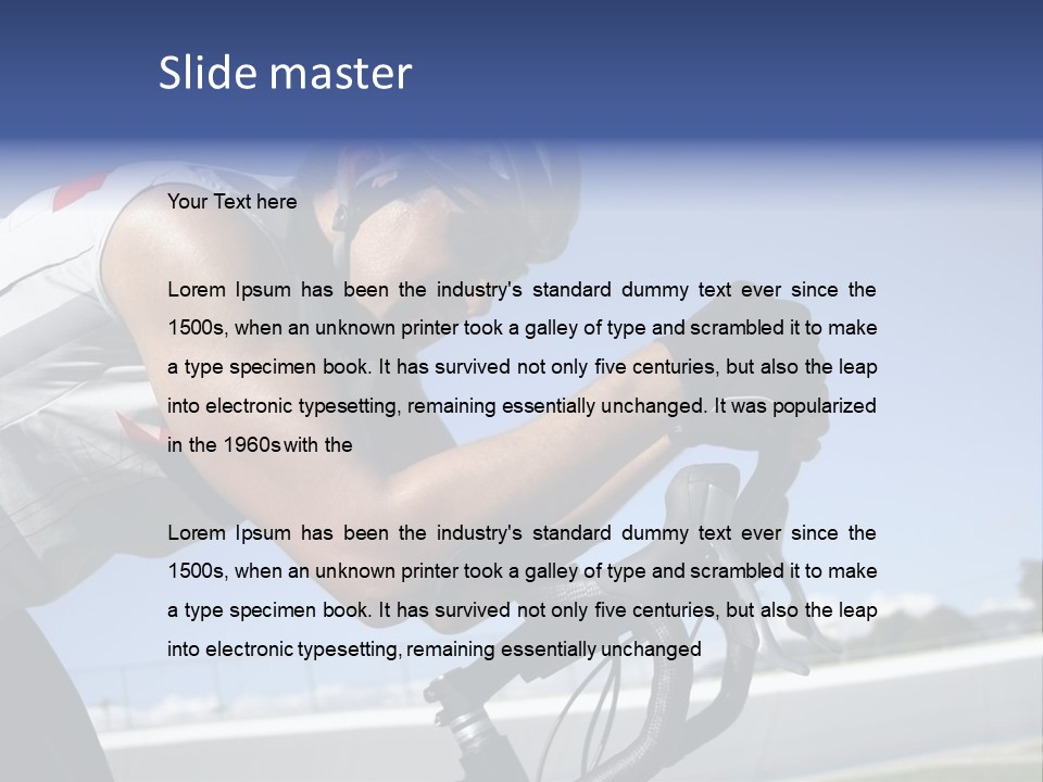 Cyclist On Velodrome PowerPoint Template