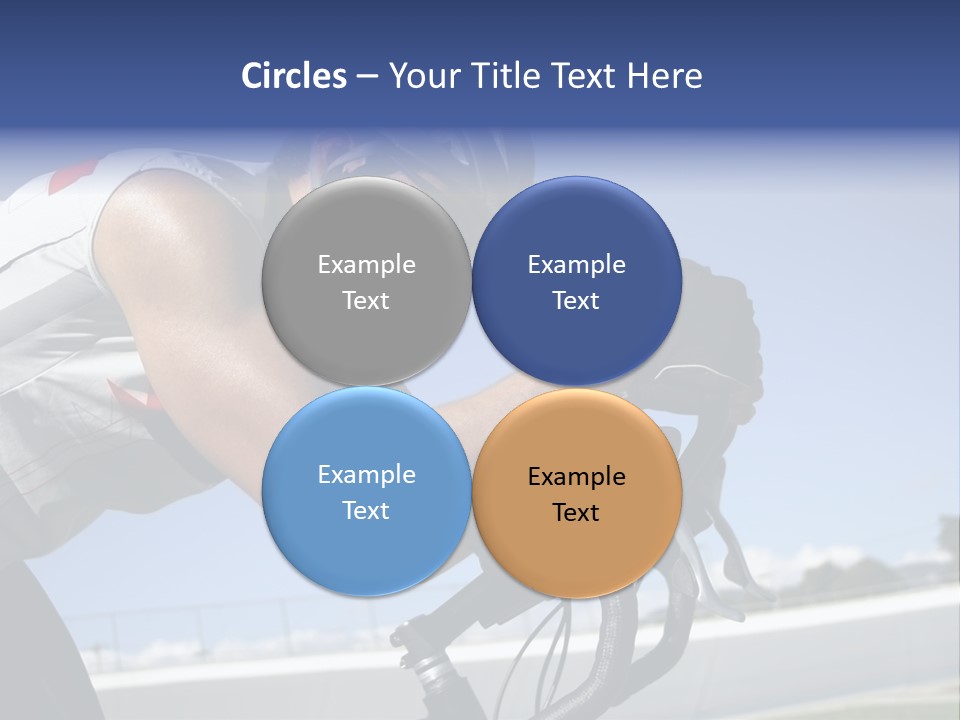 Cyclist On Velodrome PowerPoint Template