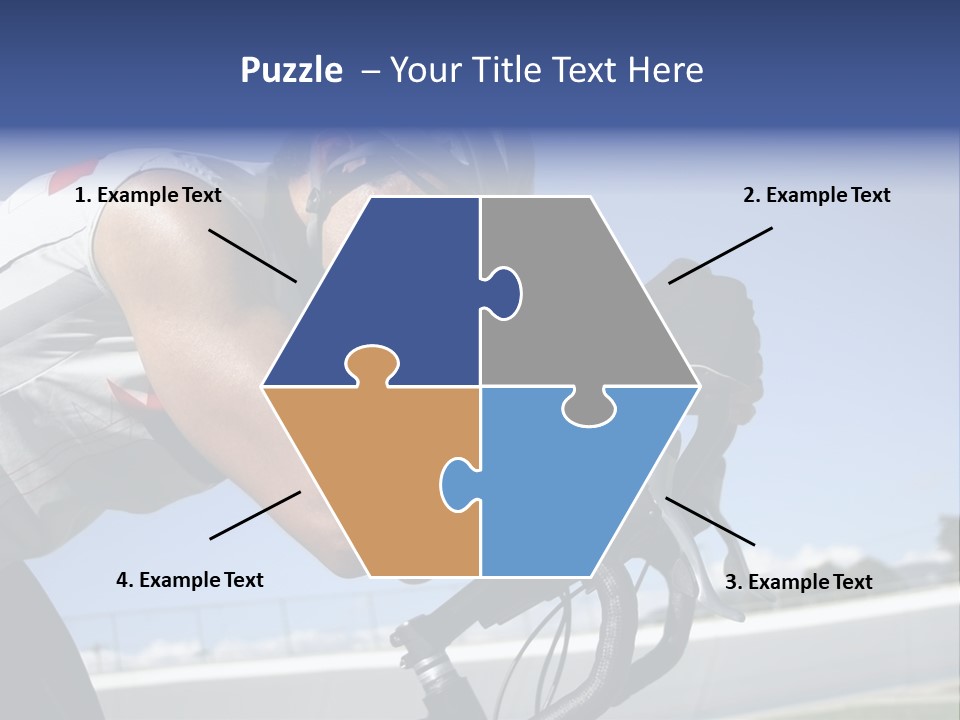 Cyclist On Velodrome PowerPoint Template