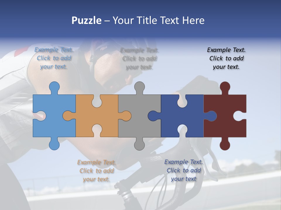 Cyclist On Velodrome PowerPoint Template