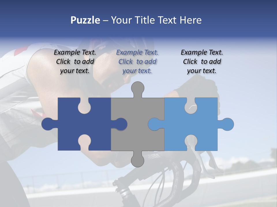 Cyclist On Velodrome PowerPoint Template