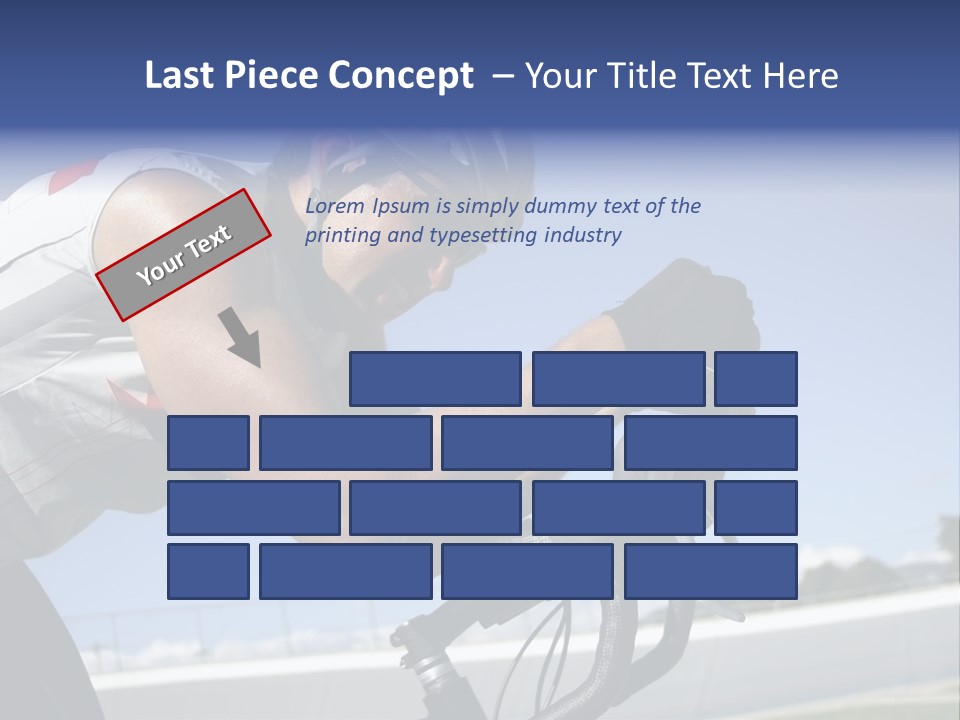 Cyclist On Velodrome PowerPoint Template