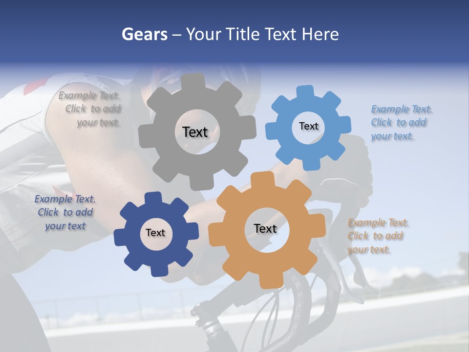 Cyclist On Velodrome PowerPoint Template