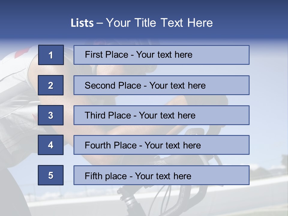 Cyclist On Velodrome PowerPoint Template