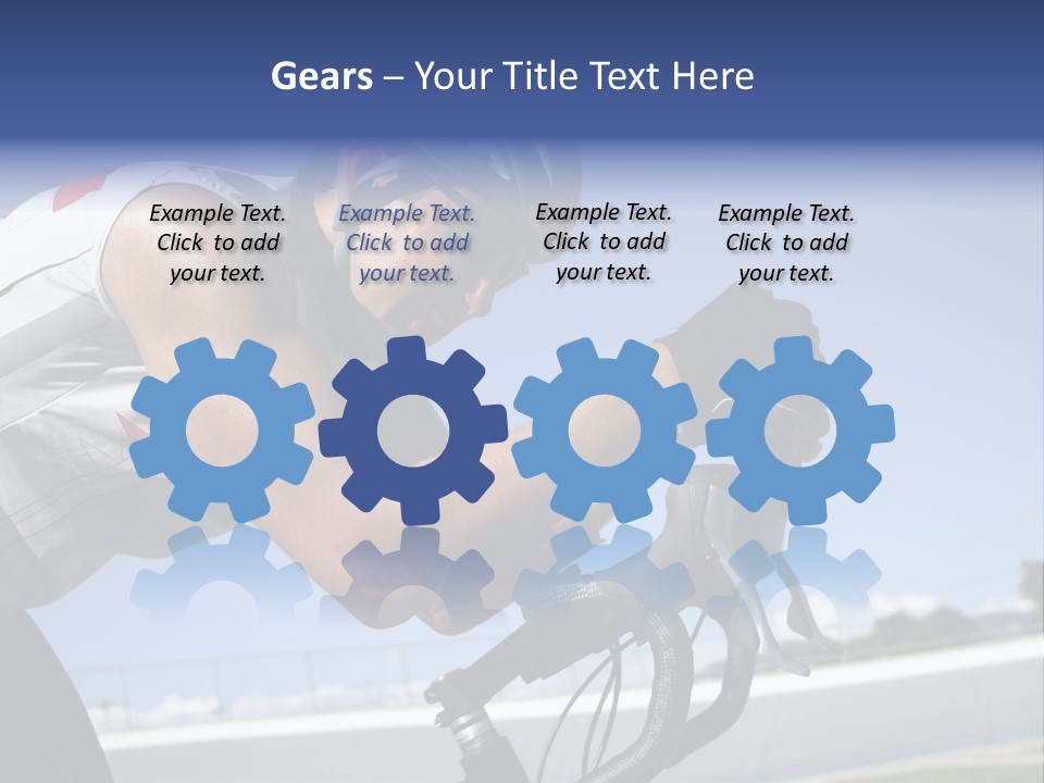 Cyclist On Velodrome PowerPoint Template