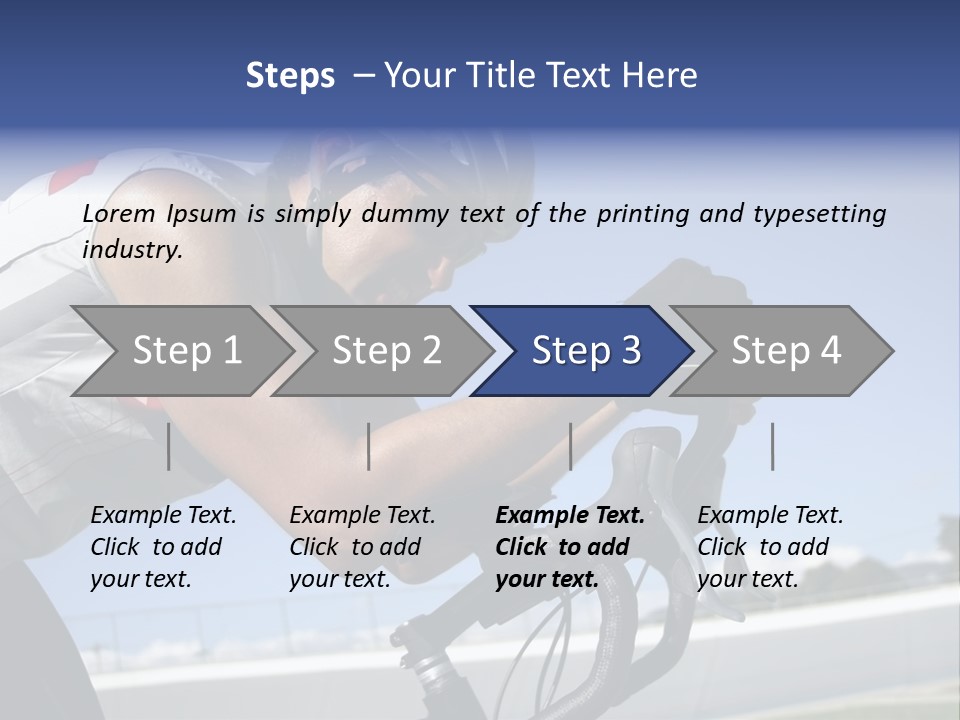 Cyclist On Velodrome PowerPoint Template