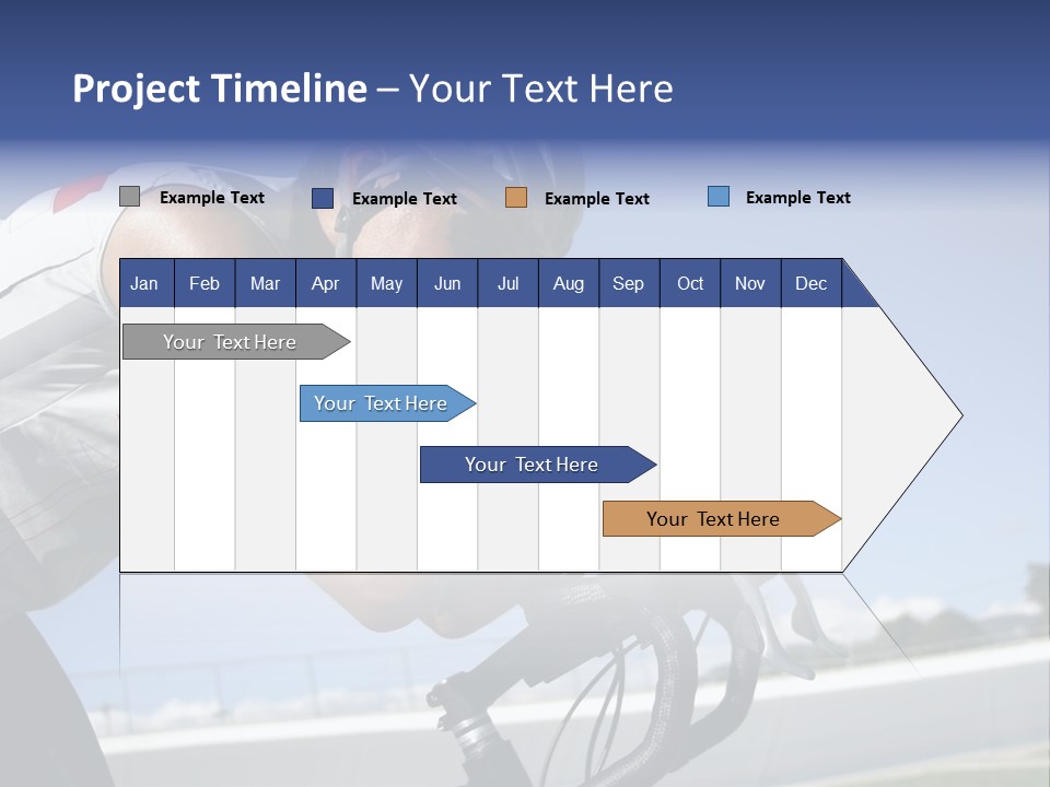 Cyclist On Velodrome PowerPoint Template