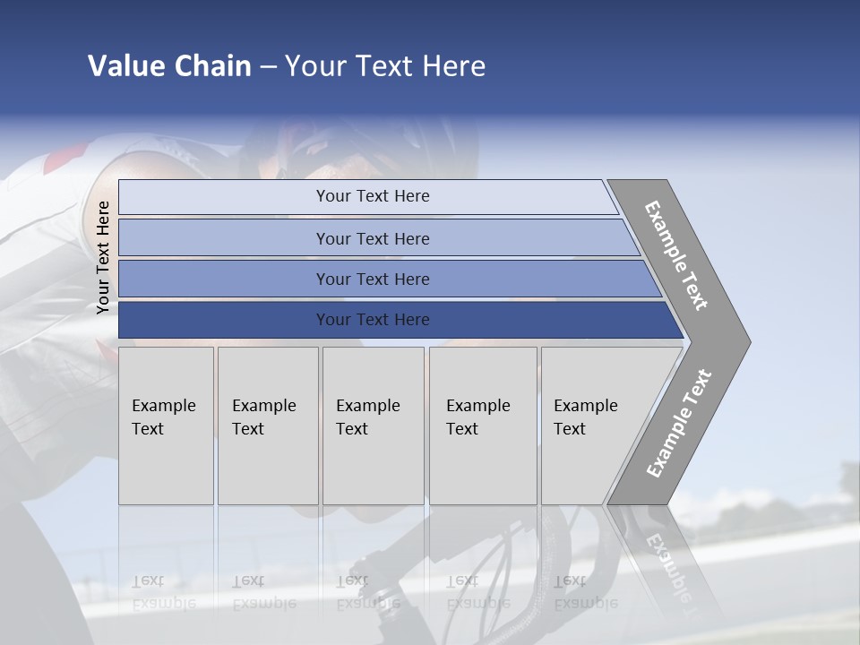 Cyclist On Velodrome PowerPoint Template