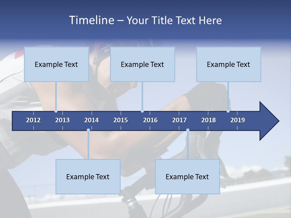 Cyclist On Velodrome PowerPoint Template