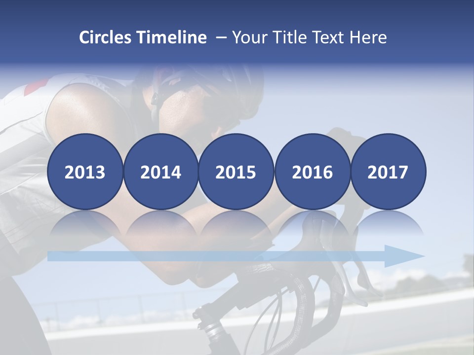 Cyclist On Velodrome PowerPoint Template