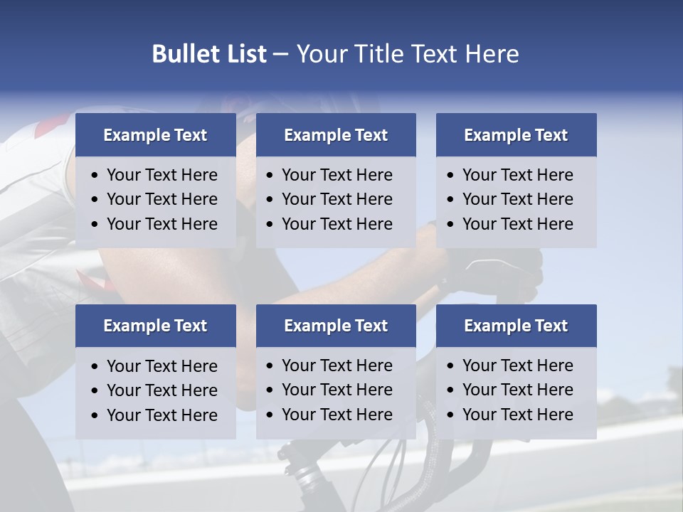Cyclist On Velodrome PowerPoint Template