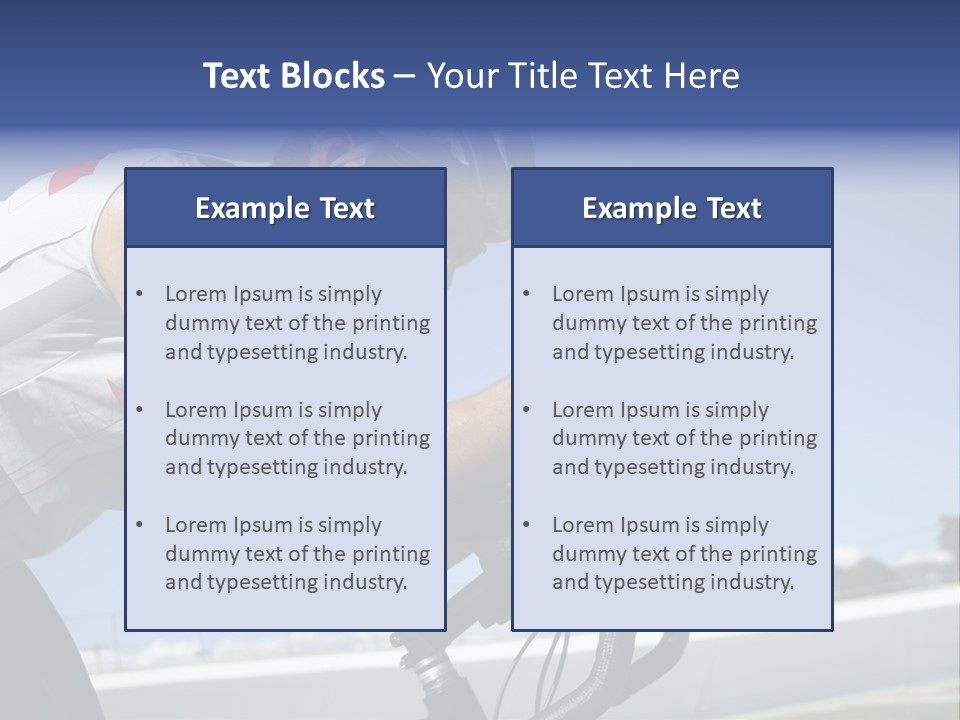 Cyclist On Velodrome PowerPoint Template