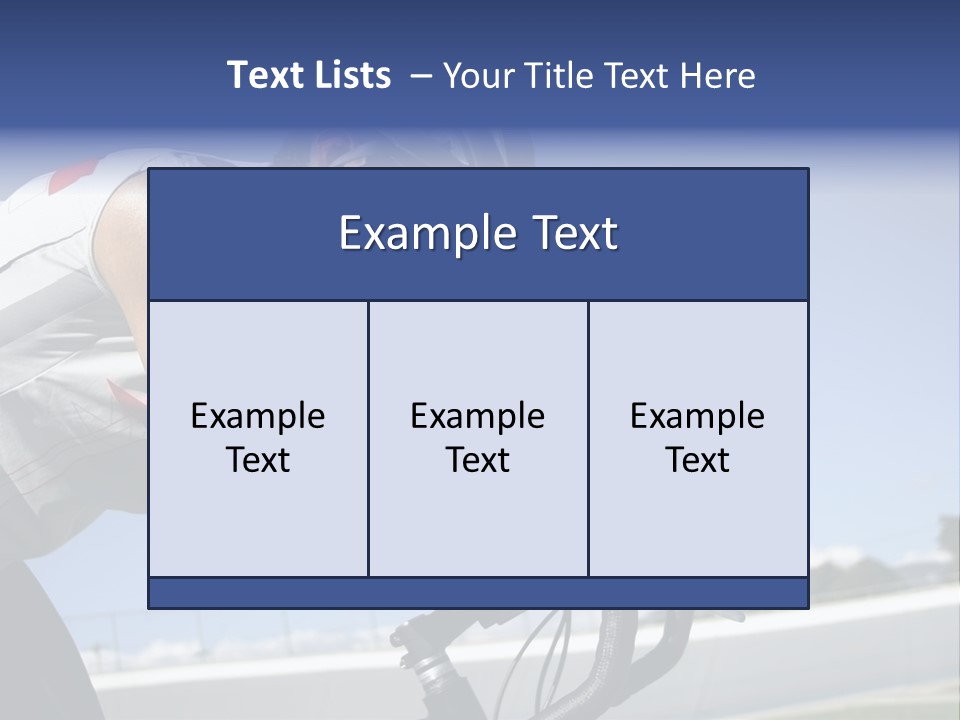 Cyclist On Velodrome PowerPoint Template
