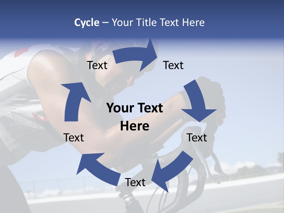 Cyclist On Velodrome PowerPoint Template