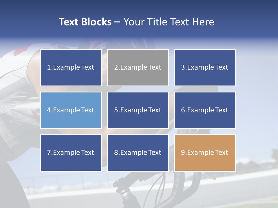 Cyclist On Velodrome PowerPoint Template