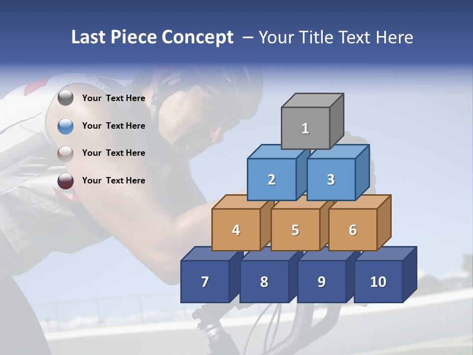Cyclist On Velodrome PowerPoint Template