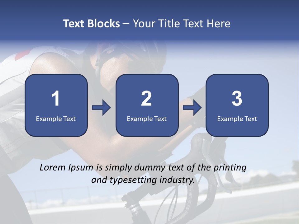 Cyclist On Velodrome PowerPoint Template