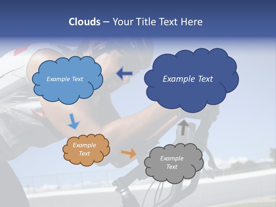 Cyclist On Velodrome PowerPoint Template