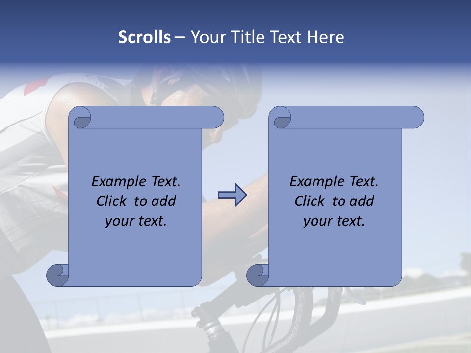 Cyclist On Velodrome PowerPoint Template