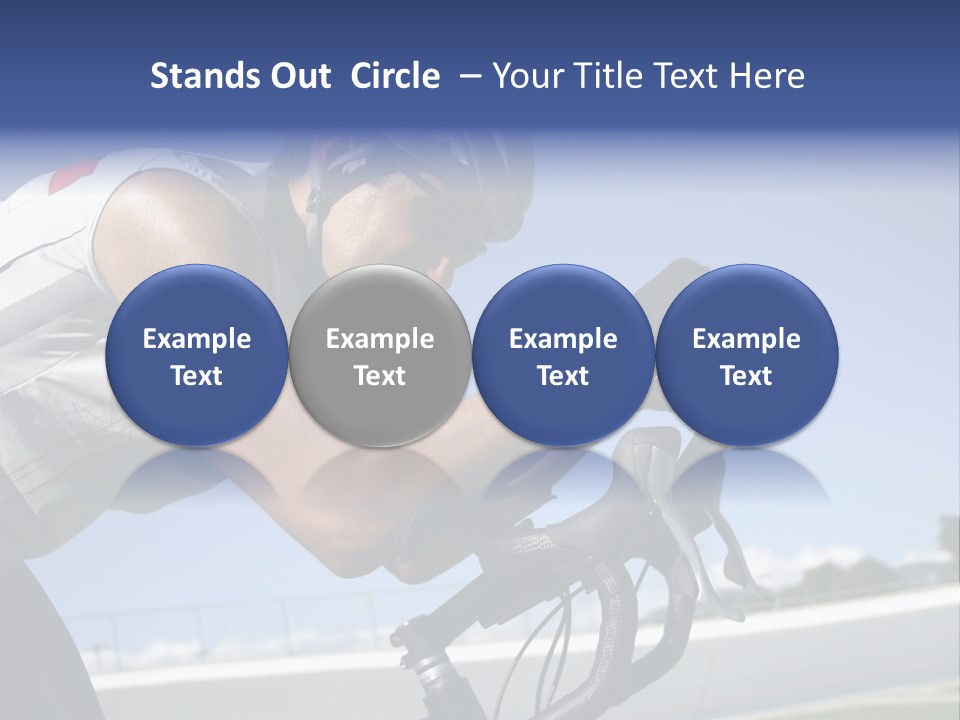 Cyclist On Velodrome PowerPoint Template