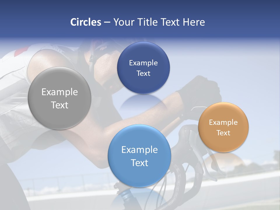 Cyclist On Velodrome PowerPoint Template