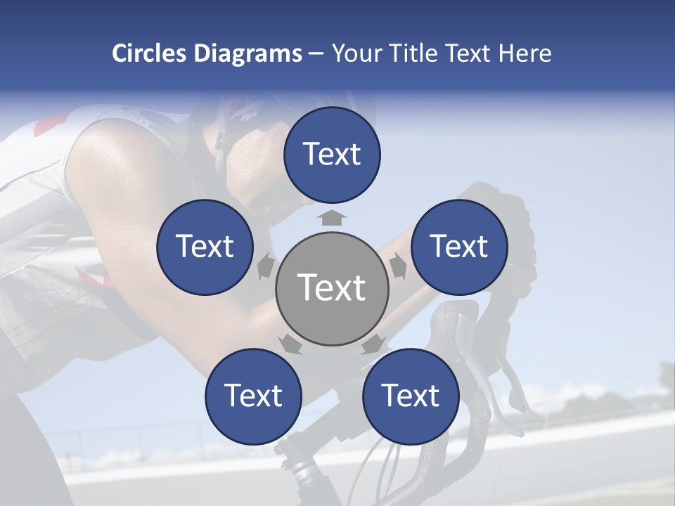 Cyclist On Velodrome PowerPoint Template