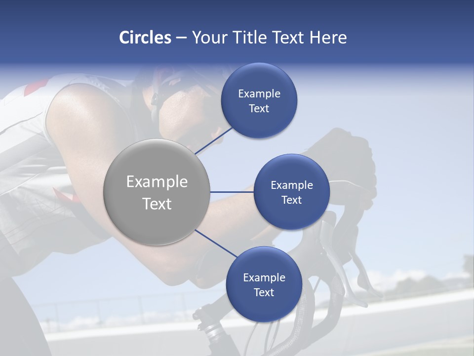 Cyclist On Velodrome PowerPoint Template