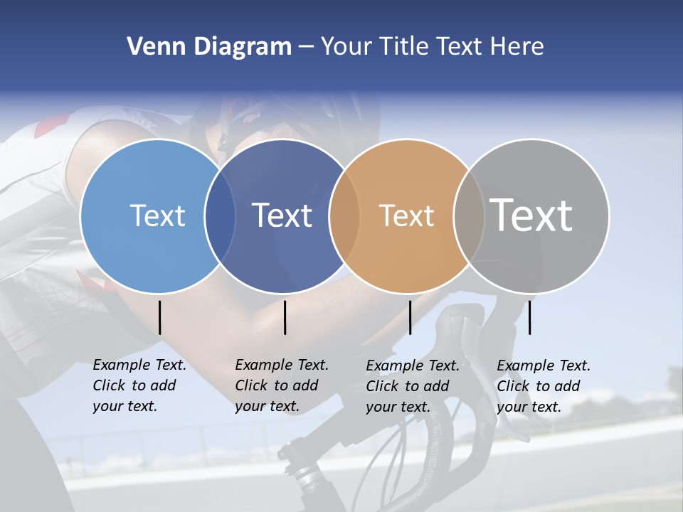 Cyclist On Velodrome PowerPoint Template