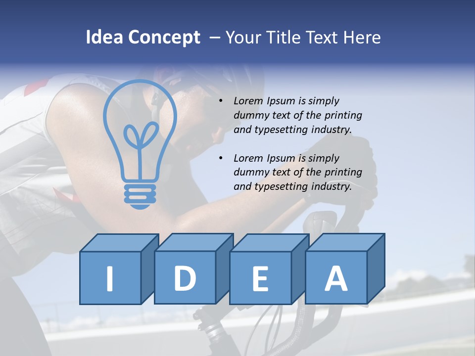 Cyclist On Velodrome PowerPoint Template