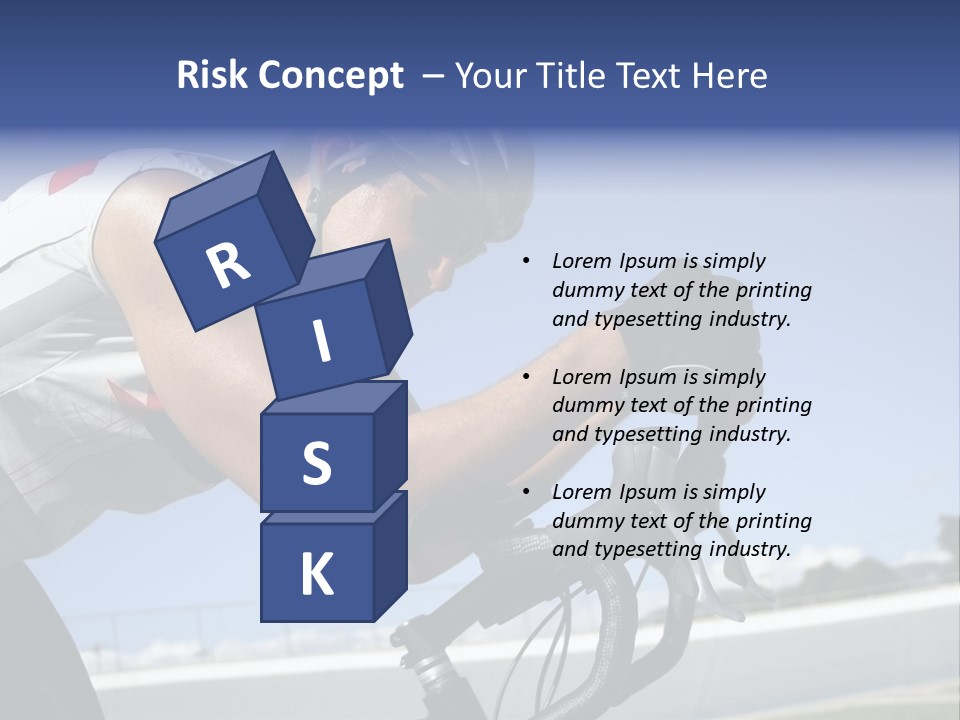 Cyclist On Velodrome PowerPoint Template