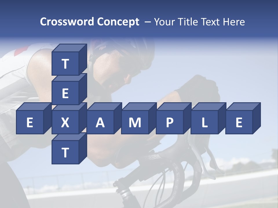 Cyclist On Velodrome PowerPoint Template