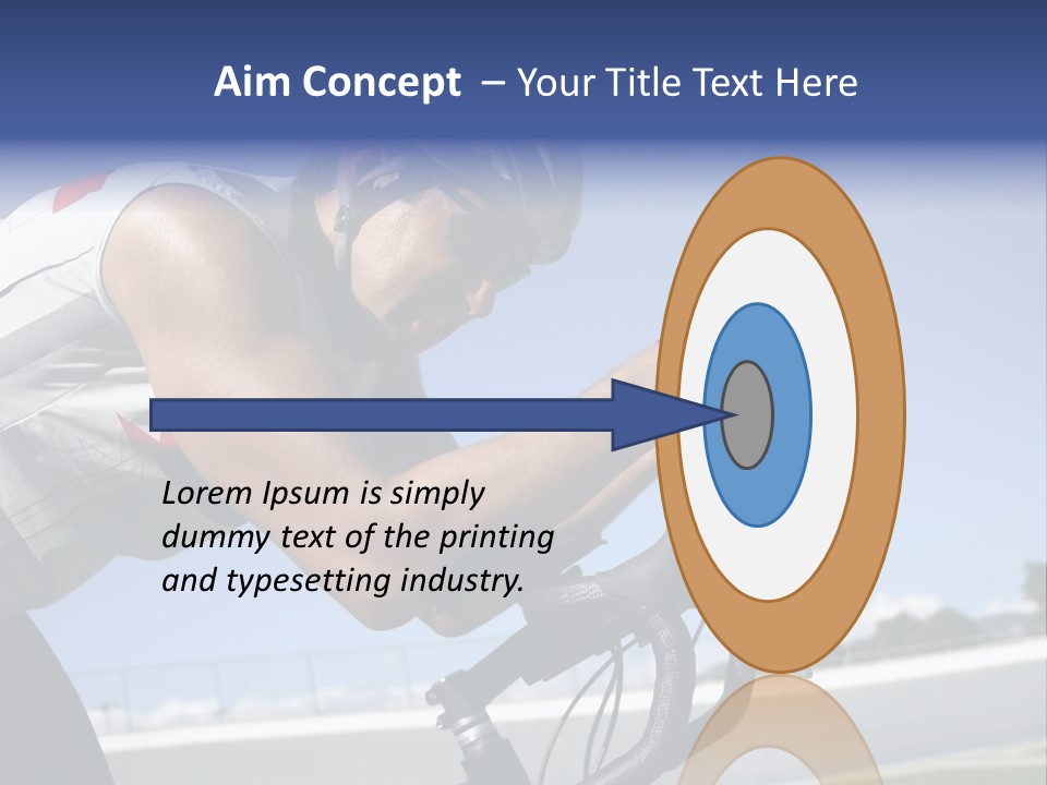 Cyclist On Velodrome PowerPoint Template