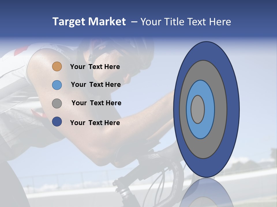 Cyclist On Velodrome PowerPoint Template