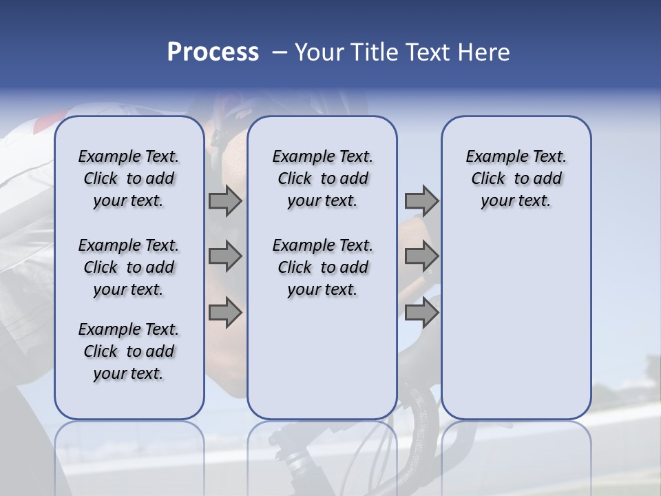 Cyclist On Velodrome PowerPoint Template