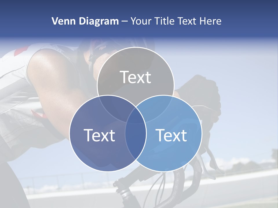 Cyclist On Velodrome PowerPoint Template