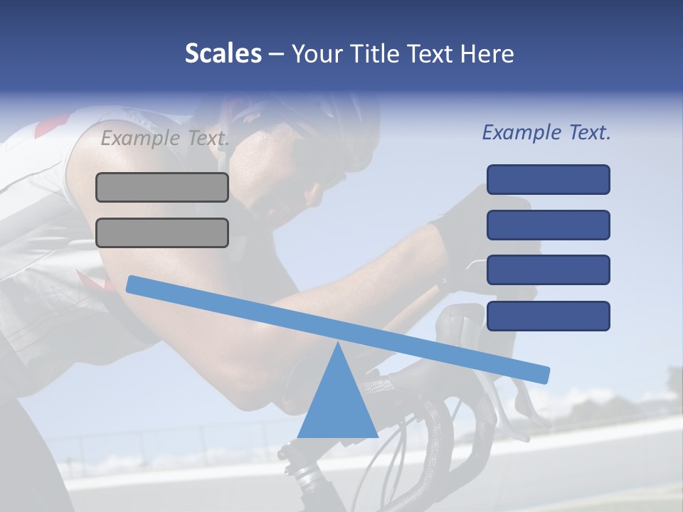 Cyclist On Velodrome PowerPoint Template
