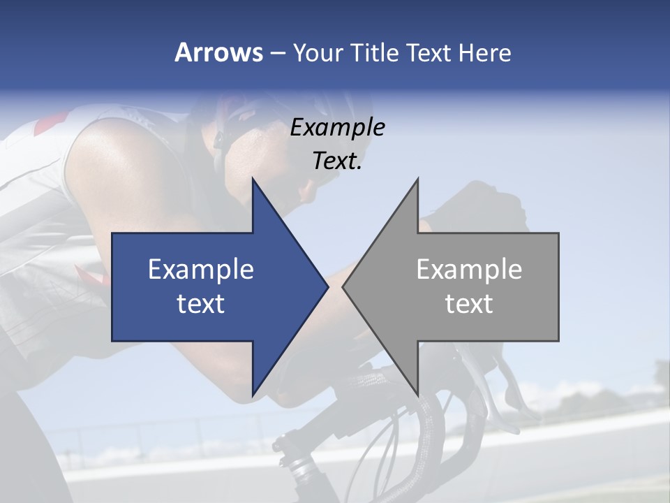 Cyclist On Velodrome PowerPoint Template