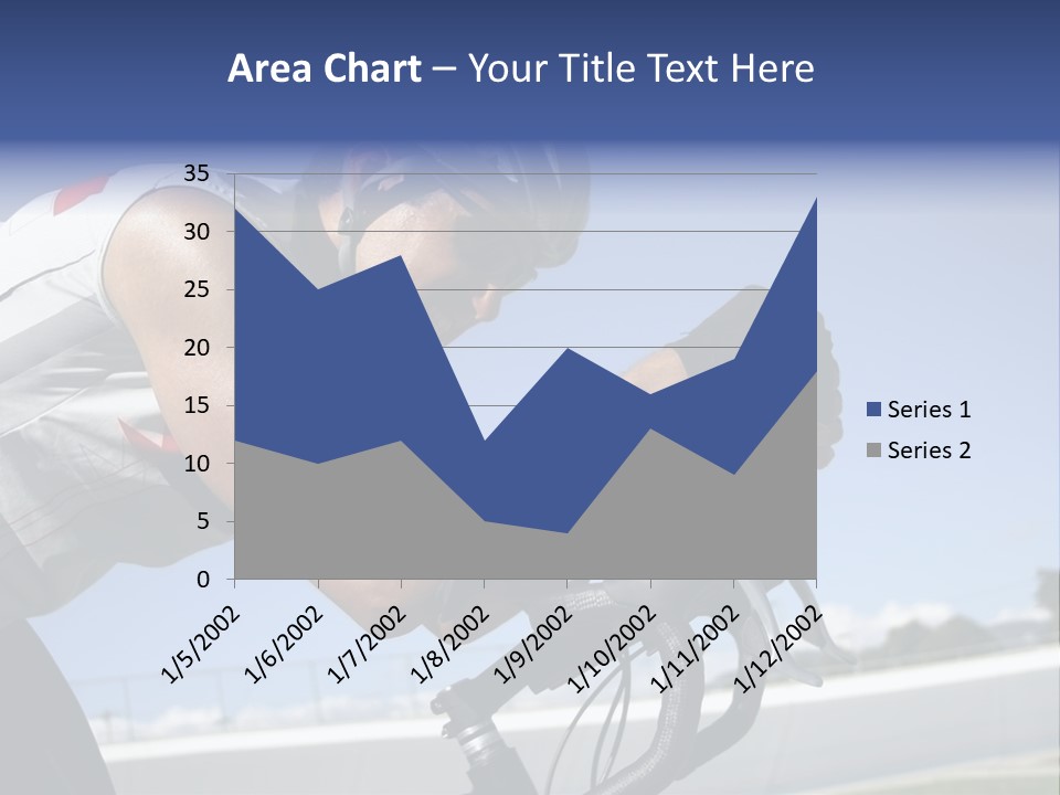 Cyclist On Velodrome PowerPoint Template