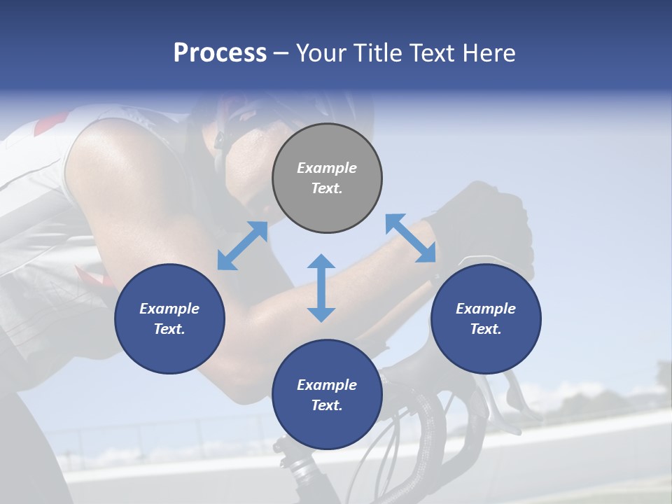 Cyclist On Velodrome PowerPoint Template