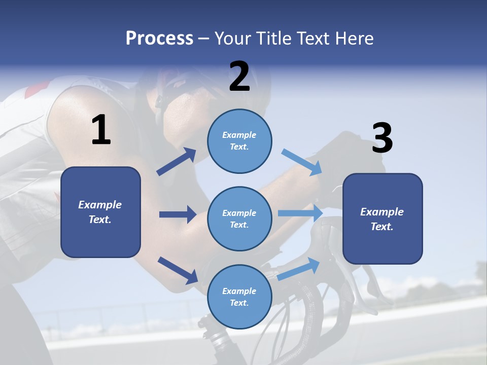Cyclist On Velodrome PowerPoint Template