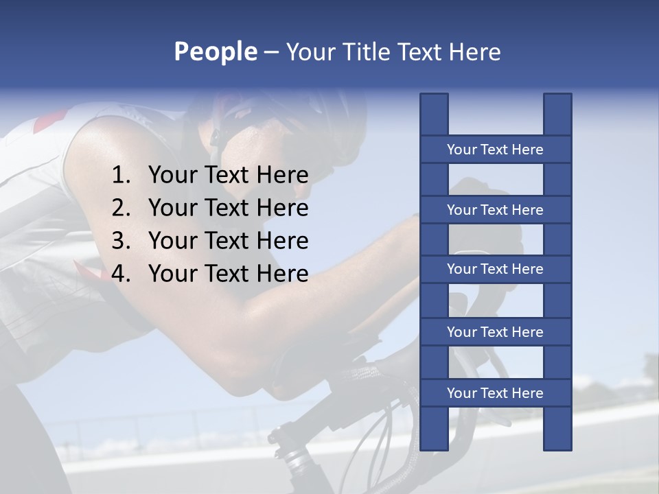 Cyclist On Velodrome PowerPoint Template
