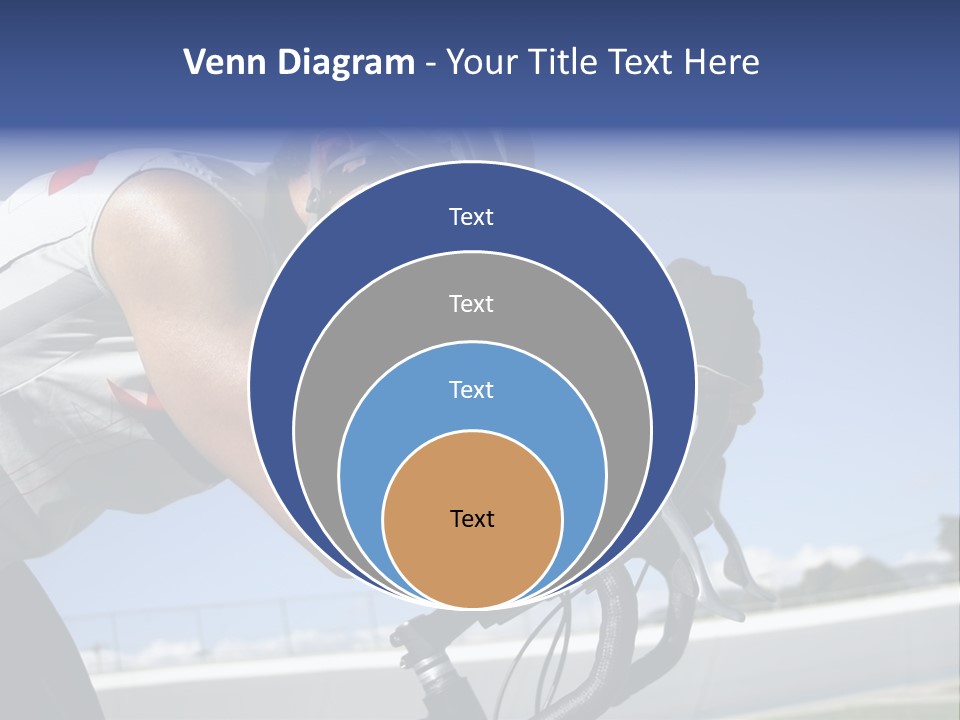 Cyclist On Velodrome PowerPoint Template