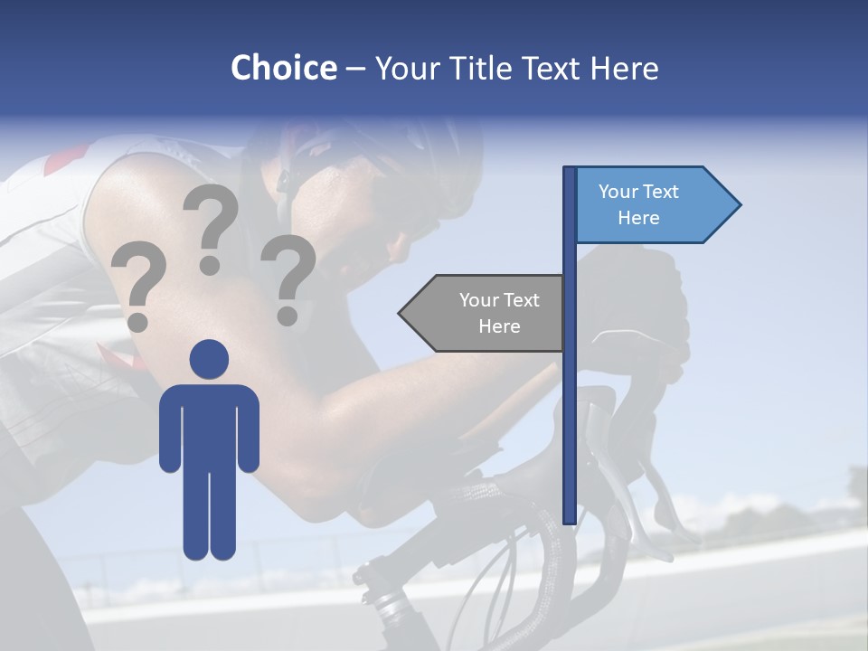 Cyclist On Velodrome PowerPoint Template