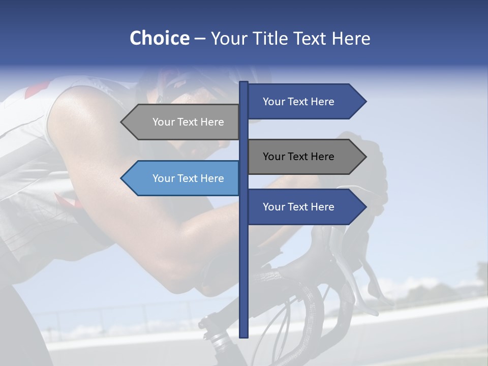 Cyclist On Velodrome PowerPoint Template
